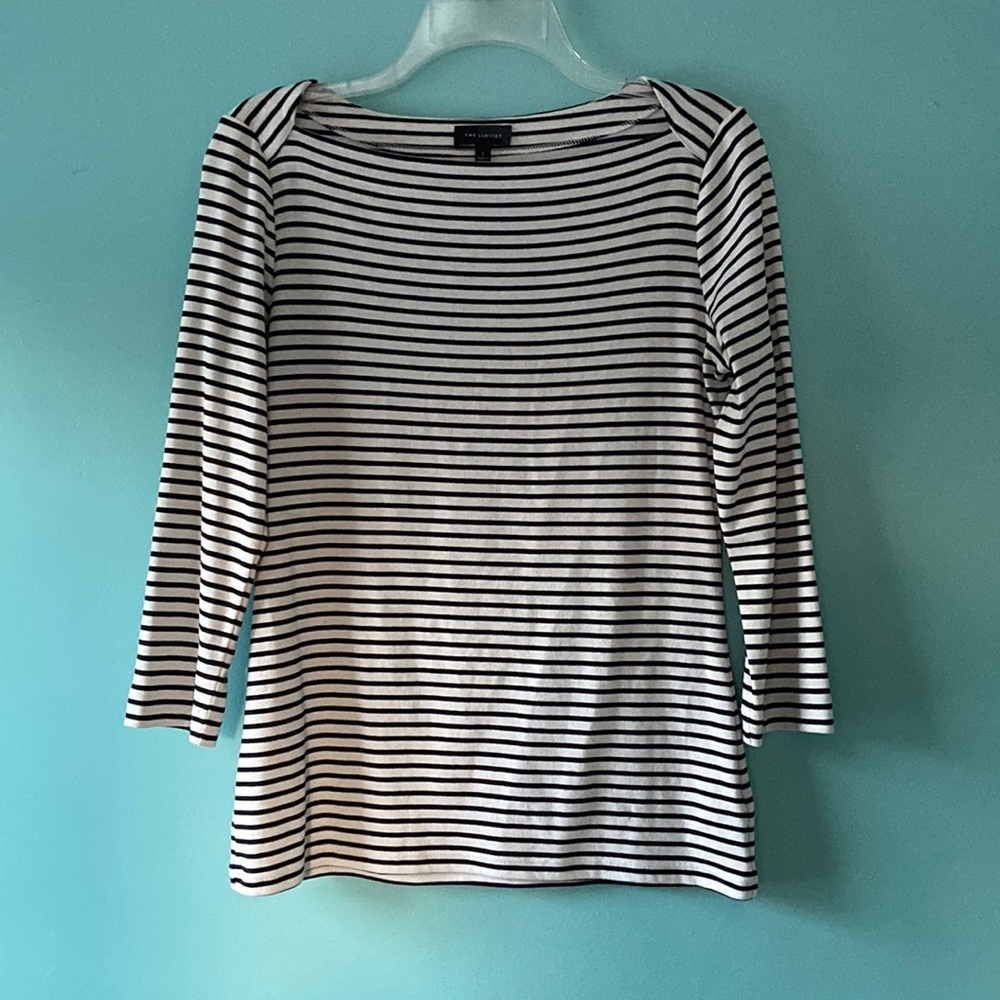 Size Small, The Limited striped boat neck top